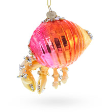 Load image into Gallery viewer, Orange Crab Glass Christmas Ornament