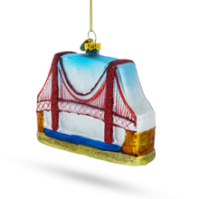 Load image into Gallery viewer, Golden Gate Bridge, San Francisco, California Glass Christmas Ornament