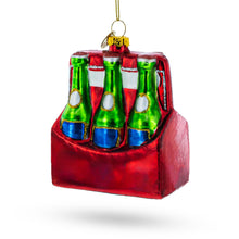 Load image into Gallery viewer, Beer Six Pack Glass Christmas Ornament
