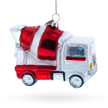 Load image into Gallery viewer, Concrete Mixer Glass Christmas Ornament