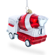 Load image into Gallery viewer, Concrete Mixer Glass Christmas Ornament