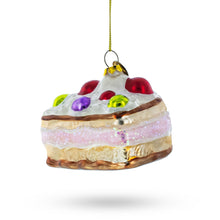 Load image into Gallery viewer, Cherry Cake Glass Christmas Ornament