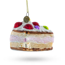 Load image into Gallery viewer, Cherry Cake Glass Christmas Ornament