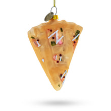 Load image into Gallery viewer, Cake Slice Glass Christmas Ornament