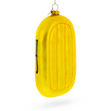 Load image into Gallery viewer, Sunny Yellow Rubber Boat Glass Christmas Ornament