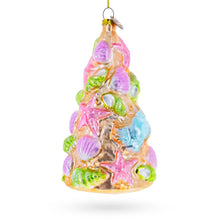 Load image into Gallery viewer, Seashell Christmas Tree Glass Ornament