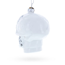 Load image into Gallery viewer, Day of the Dead Sugar Calavera Skull Glass Christmas Ornament