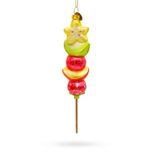 Load image into Gallery viewer, Fruit Medley on a Stick Glass Christmas Ornament