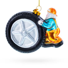 Load image into Gallery viewer, Tire Repair Mechanic Glass Christmas Ornament