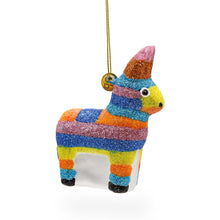 Load image into Gallery viewer, Donkey Pinata Glass Christmas Ornament