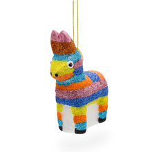 Load image into Gallery viewer, Donkey Pinata Glass Christmas Ornament
