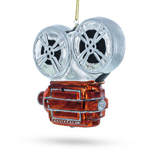 Load image into Gallery viewer, Retro Camera Movie Player Glass Christmas Ornament