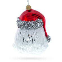 Load image into Gallery viewer, Santa Head Glass Christmas Ornament