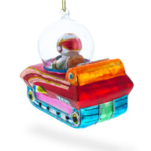 Load image into Gallery viewer, Astronaut in Space Vehicle Glass Christmas Ornament