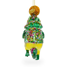 Load image into Gallery viewer, Chameleon Lizard Glass Christmas Ornament