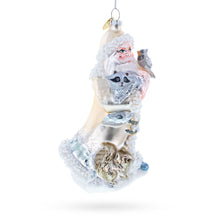Load image into Gallery viewer, Woodland Santa with Forest Friends Glass Christmas Ornament
