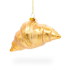 Load image into Gallery viewer, Croissant Glass Christmas Ornament