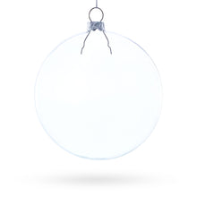 Load image into Gallery viewer, Flat Disc Clear Glass Christmas Ornament
