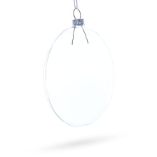 Load image into Gallery viewer, Flat Disc Clear Glass Christmas Ornament