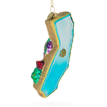 Load image into Gallery viewer, State of California Symbols, USA Glass Christmas Ornament