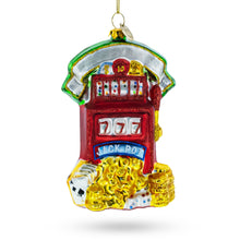 Load image into Gallery viewer, Jackpot Casino Slot Machine Glass Christmas Ornament