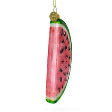 Load image into Gallery viewer, Watermelon Slice Glass Christmas Ornament