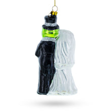 Load image into Gallery viewer, Frog Bride and Groom Glass Christmas Ornament