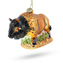 Load image into Gallery viewer, Bison Glass Christmas Ornament