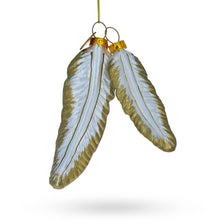 Load image into Gallery viewer, Flight Feathers Glass Christmas Ornament