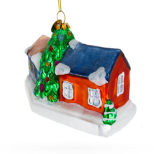 Load image into Gallery viewer, Neighborly Welcome House Glass Christmas Ornament
