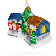 Load image into Gallery viewer, Neighborly Welcome House Glass Christmas Ornament