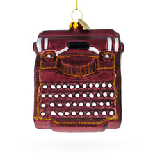 Load image into Gallery viewer, Retro Typewriter Mini Glass Christmas Ornament