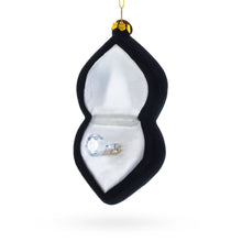 Load image into Gallery viewer, Radiant Diamond Ring in Box Glass Christmas Ornament
