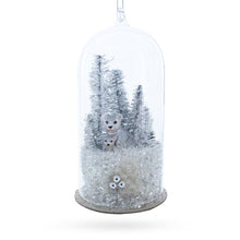 Load image into Gallery viewer, Bear Family in the Woods Glass Christmas Ornament