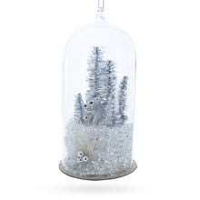 Load image into Gallery viewer, Bear Family in the Woods Glass Christmas Ornament