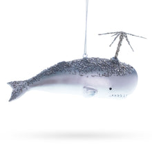 Load image into Gallery viewer, Whale Glass Christmas Ornament