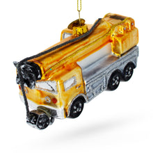 Load image into Gallery viewer, Construction Crane Glass Christmas Ornament