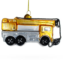 Load image into Gallery viewer, Construction Crane Glass Christmas Ornament
