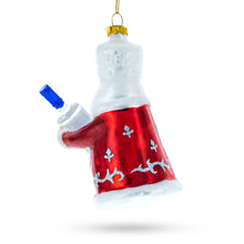 Load image into Gallery viewer, Jolly Santa with Vodka Bottle Glass Christmas Ornament
