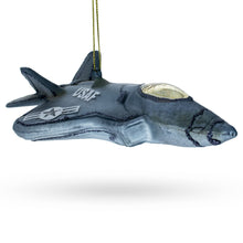 Load image into Gallery viewer, US Army Fighter Jet Glass Christmas Ornament