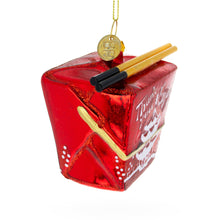 Load image into Gallery viewer, Chinese Takeout Glass Christmas Ornament