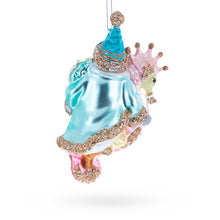 Load image into Gallery viewer, Santa Riding Seahorse Glass Christmas Ornament