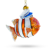 Load image into Gallery viewer, Captain Fish Glass Christmas Ornament