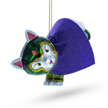Load image into Gallery viewer, Super Dog in Green Mask Glass Christmas Ornament