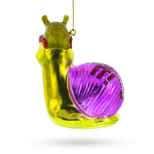 Load image into Gallery viewer, Cool Snail Sporting Sunglasses Glass Christmas Ornament