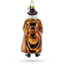 Load image into Gallery viewer, Cowboy Santa Skillfully Twirling a Lasso Glass Christmas Ornament