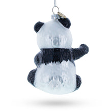 Load image into Gallery viewer, Panda Relishing Noodles Glass Christmas Ornament