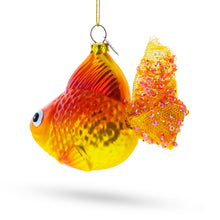 Load image into Gallery viewer, Goldfish in Aquatic Splendor Glass Christmas Ornament