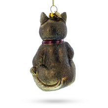 Load image into Gallery viewer, I Love Cats Glass Christmas Ornament