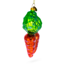 Load image into Gallery viewer, Orange Carrot Glass Christmas Ornament